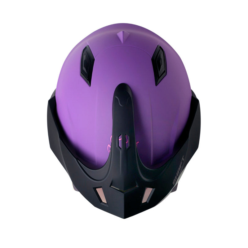 CASCO SHAFT SH-227 TRIAL SOLID MATE MORADO TURQUESA