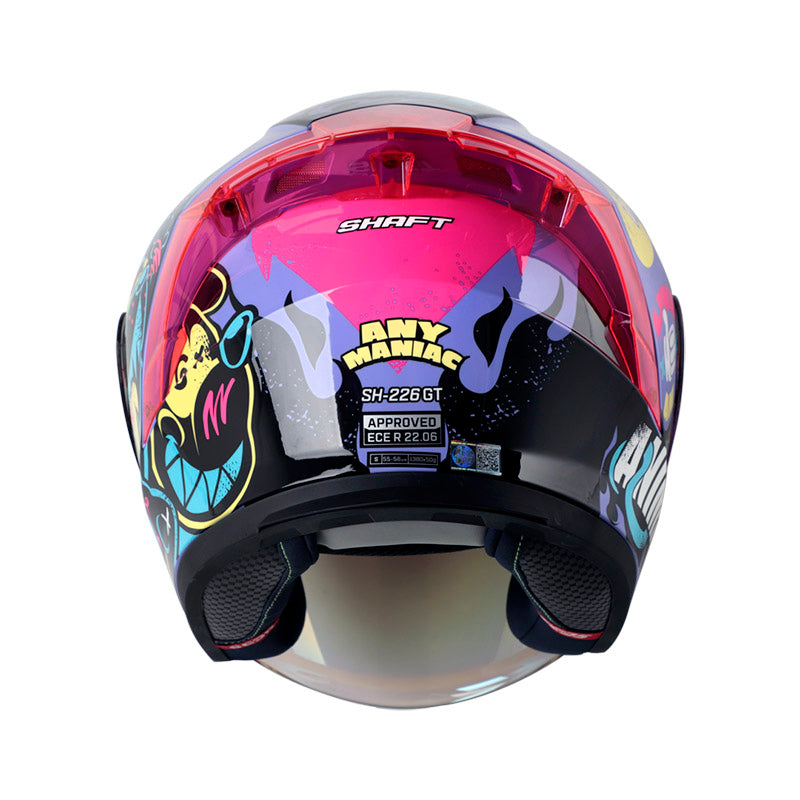 CASCO SHAFT SH-226GT ANYMANIAC MORADO CLARO AZUL IRIDIUM