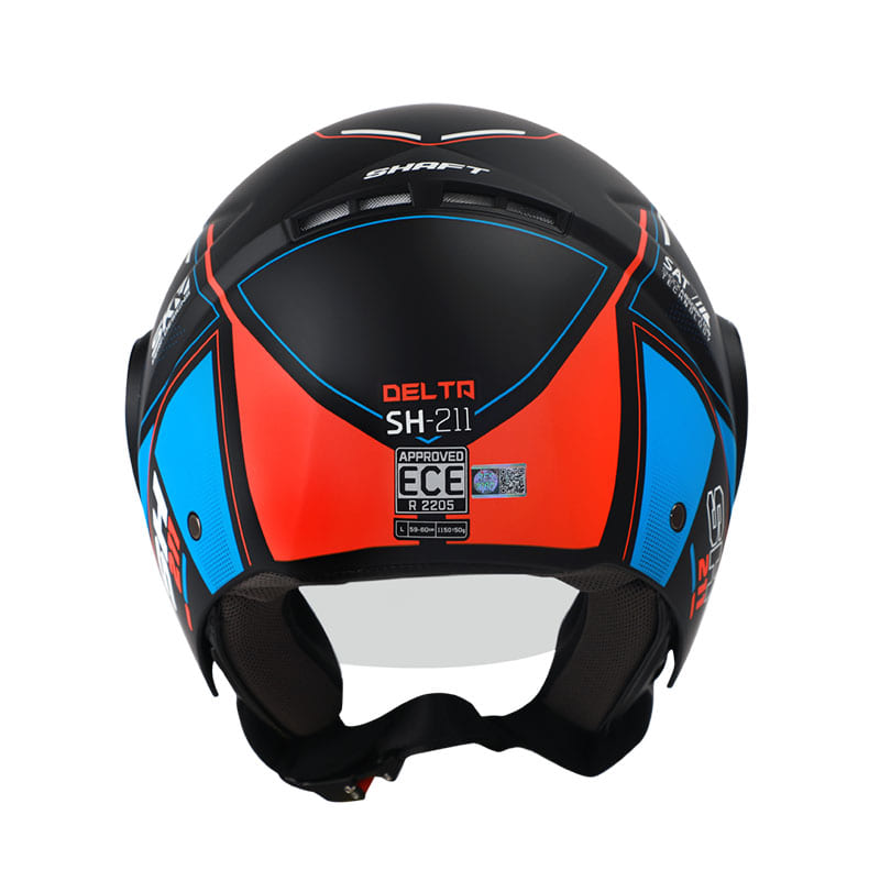 CASCO SHAFT SH-211 DELTA MATE NEGRO NARANJA NEON