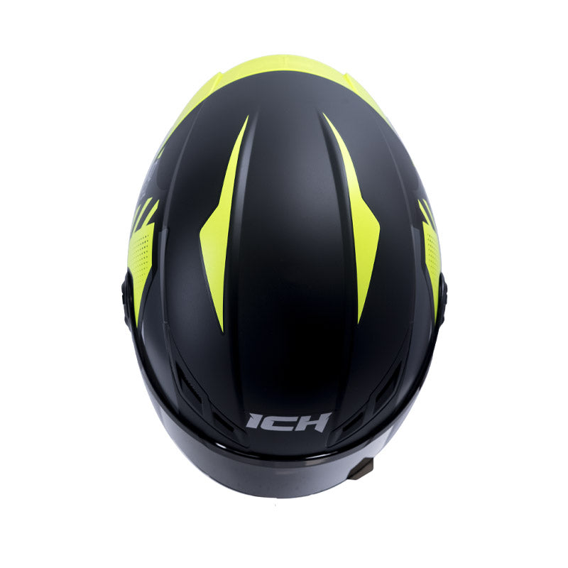 CASCO ICH ICH-501SP MOACA MATE NEGRO AMARILLO VISOR HUMO