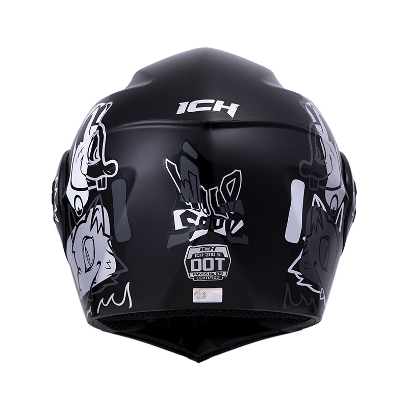 CASCO ICH ICH-3110S WILD SOUL MATE NEGRO PLATA