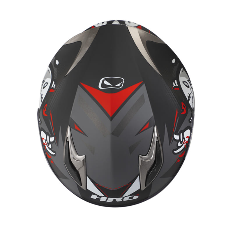 CASCO HRO HRO-508 GHOST MATE NEGRO ROJO