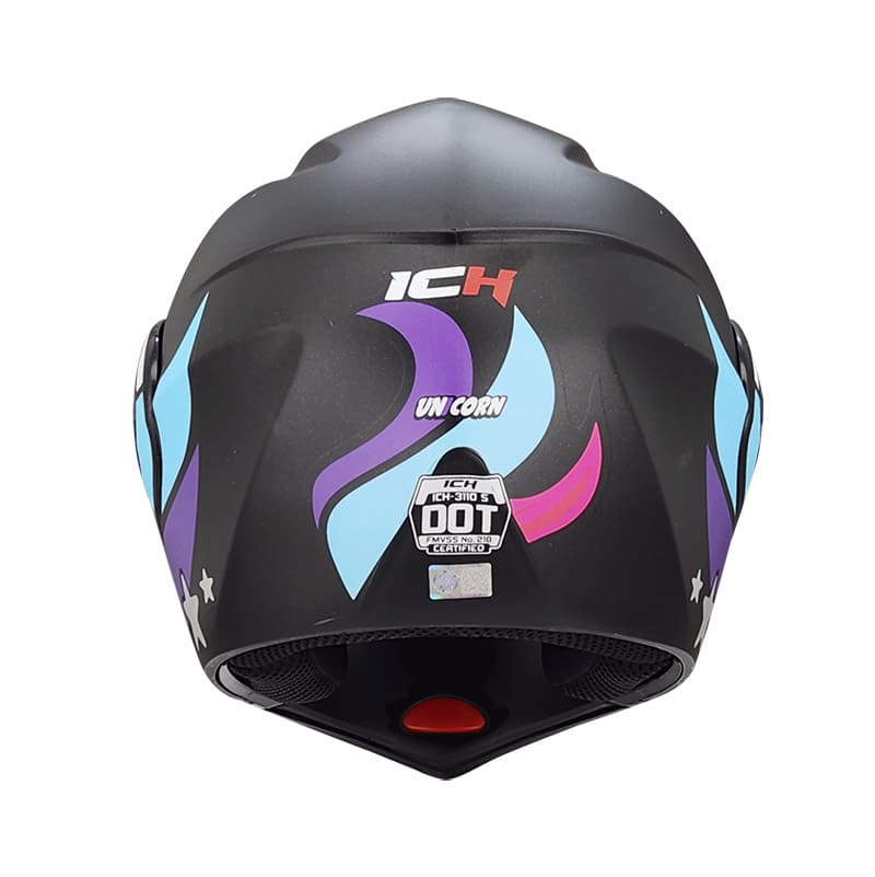 CASCO ICH ICH-3110S UNICORN MATE NEGRO MORADO NEON