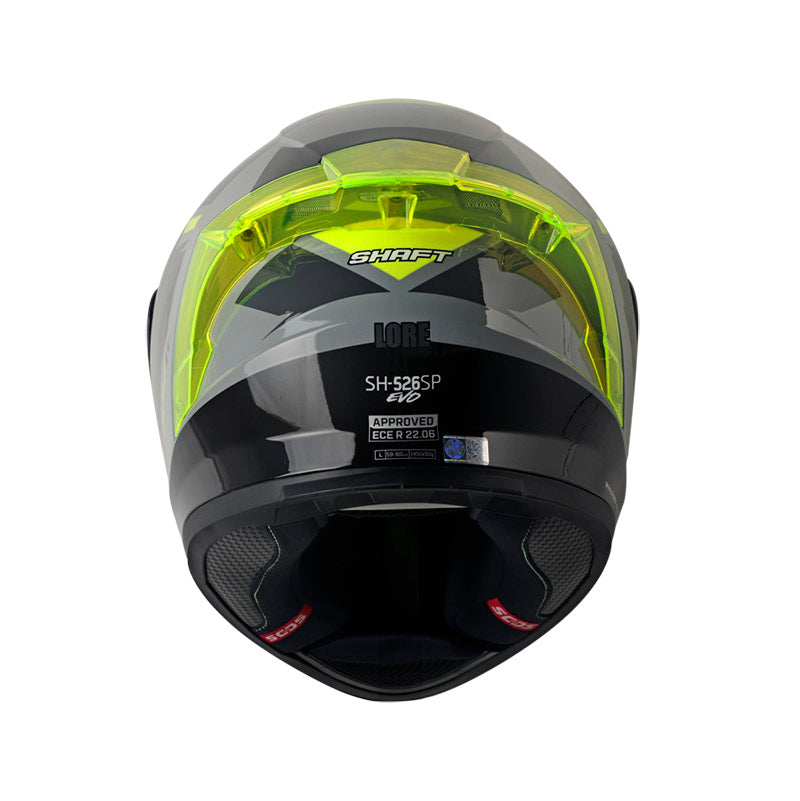 CASCO SHAFT SH-526SP LORE GRIS AMARILLO NEON VISOR HUMO