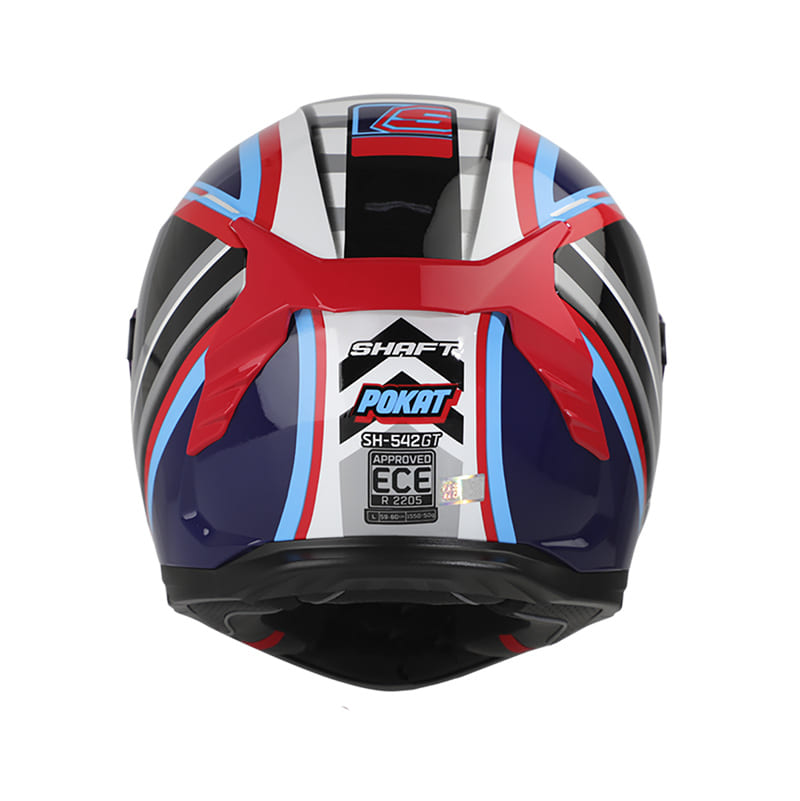 CASCO SHAFT SH-542GT POKAT BLANCO ROJO