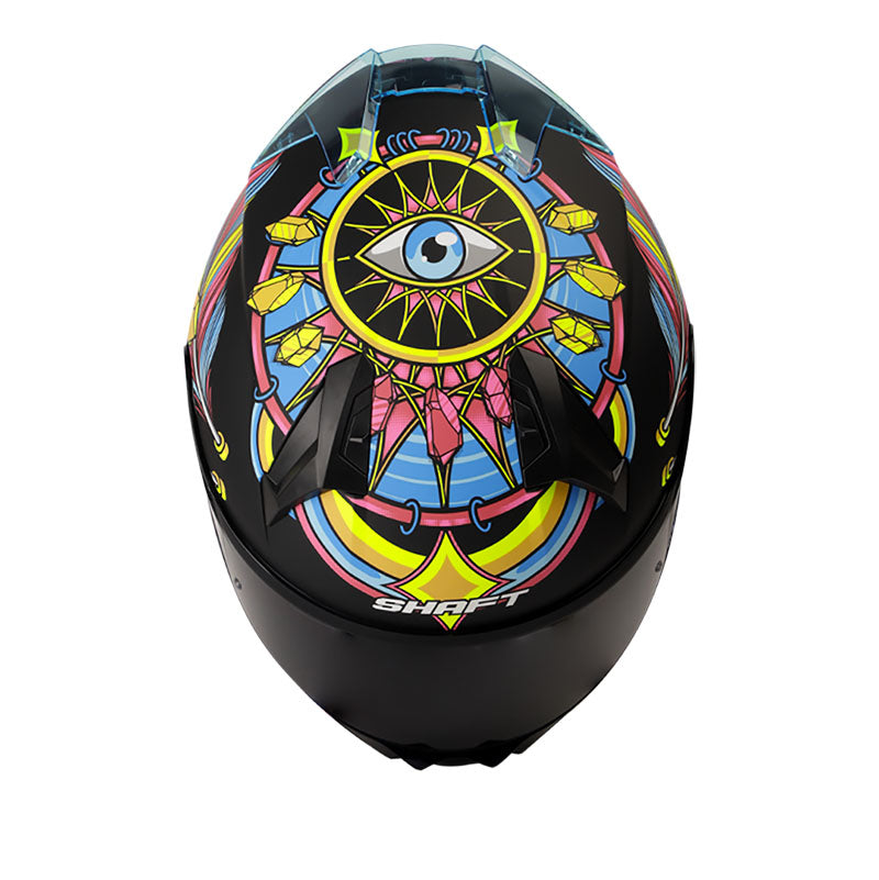 CASCO SHAFT SH-560 DREAM CATCH MATE NEGRO AZUL VISOR HUMO