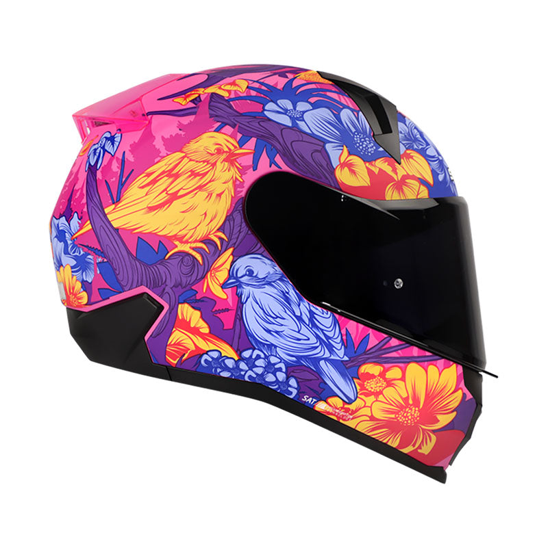 CASCO SHAFT SH-560 LUSTRUM MATE FUCSIA MORADO VISOR HUMO