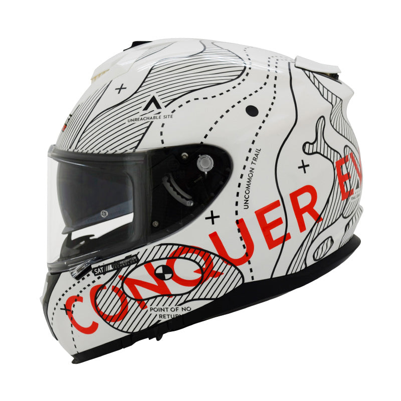 CASCO SHAFT SH-610DV PRO LANDMASTER BLANCO ROJO