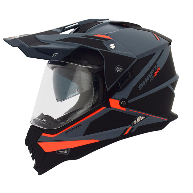 CASCO SHAFT SH-MX370DV PRO KRUSH MATE GRIS NARANJA NEON