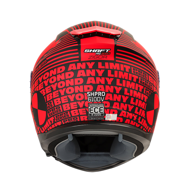 CASCO SHAFT SH-610DV PRO ZIGOR MATE NEGRO ROJO