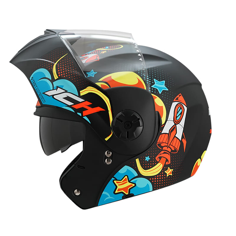 CASCO ICH ICH-3110S SPACE MATE NEGRO NARANJA NEON