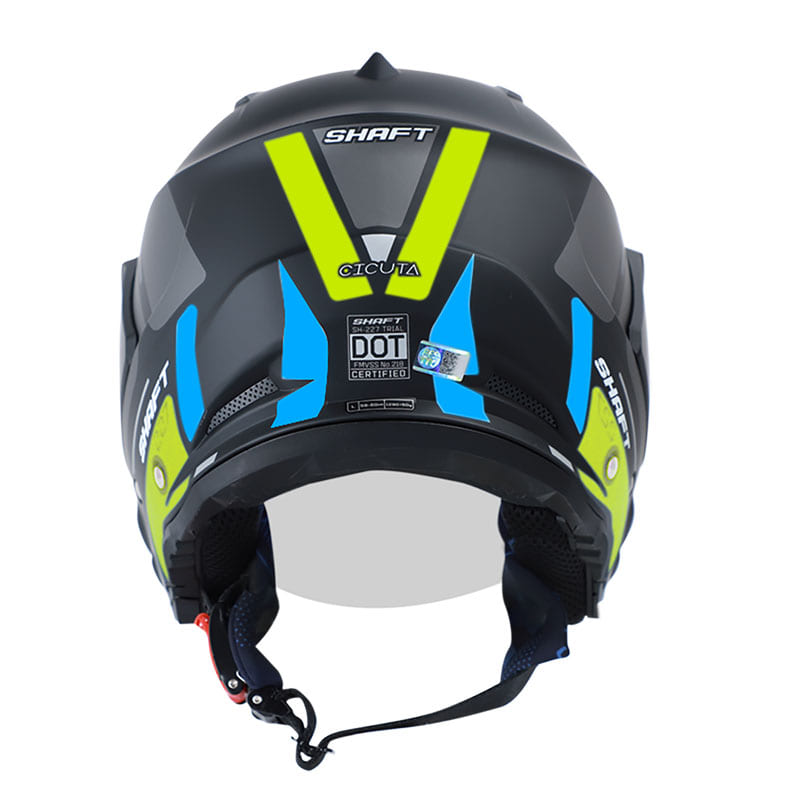 CASCO SHAFT SH-227 CICUTA MATE NEGRO AMARILLO NEON