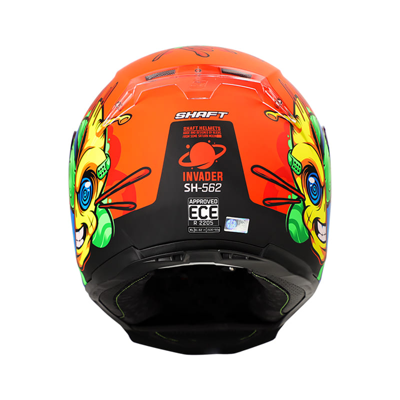 CASCO SHAFT SH-562 INVADER MATE NARANJA NEON AMARILLO NEON