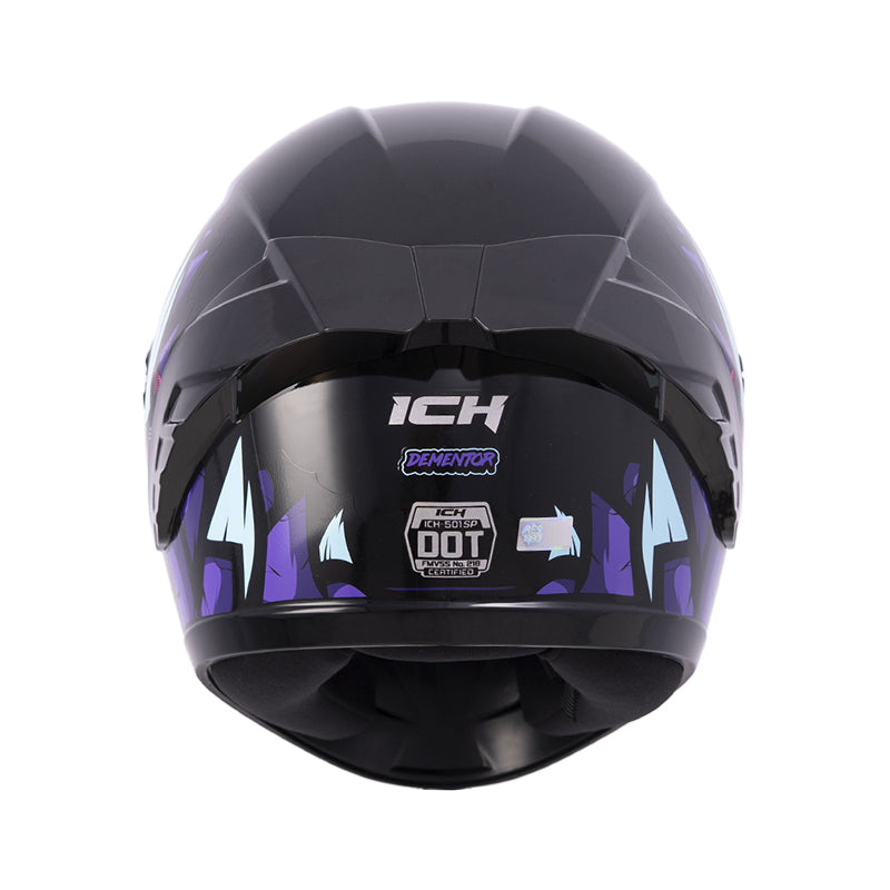 CASCO ICH-501SP DEMENTOR NEGRO MORADO VISOR HUMO
