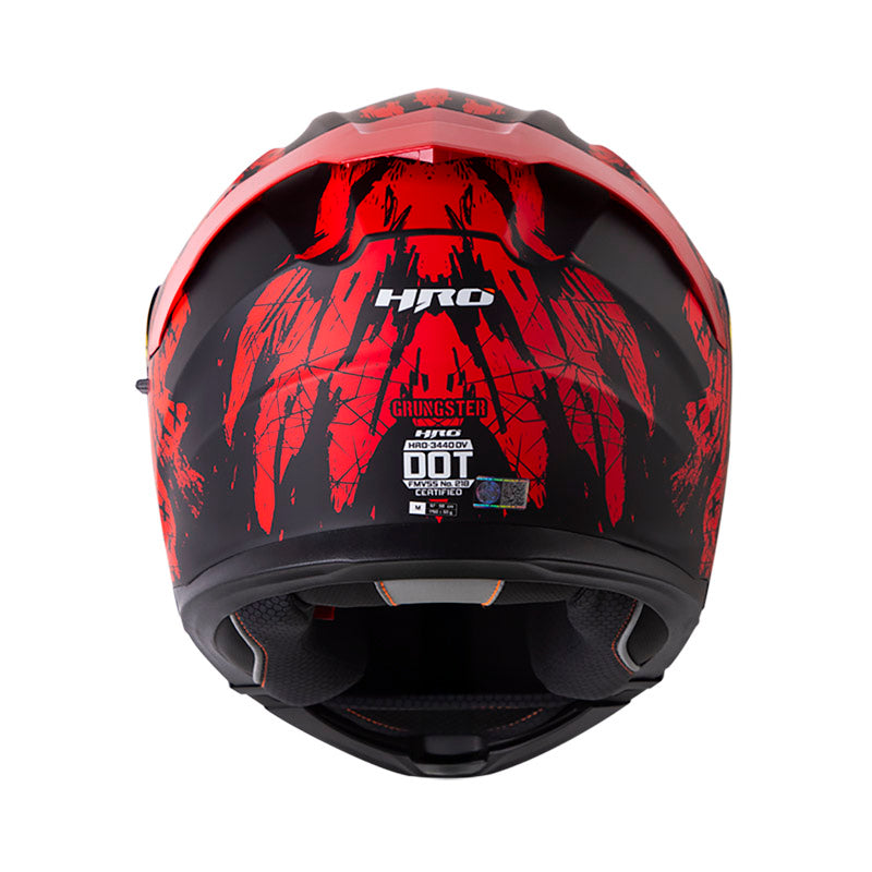 CASCO HRO HRO-3440 DV GRUNGSTER MATE NEGRO ROJO VISOR IRIDIUM
