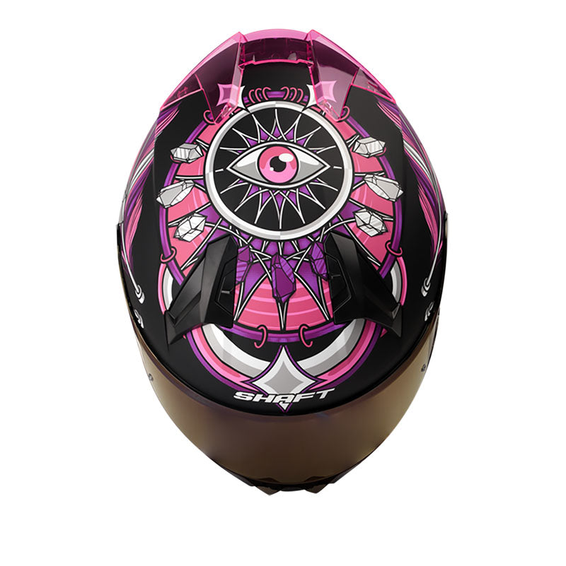 CASCO SHAFT SH-560 DREAM CATCH MATE NEGRO FUCSIA VISOR IRIDIUM
