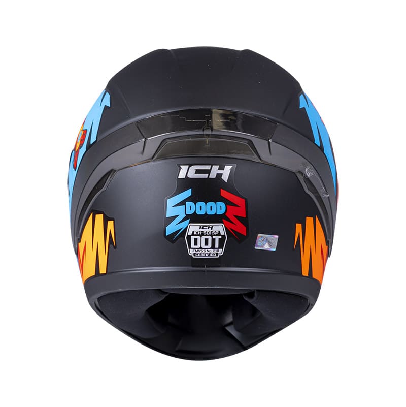 CASCO ICH ICH-501SP DOOD MATE NEGRO AZUL VISOR HUMO