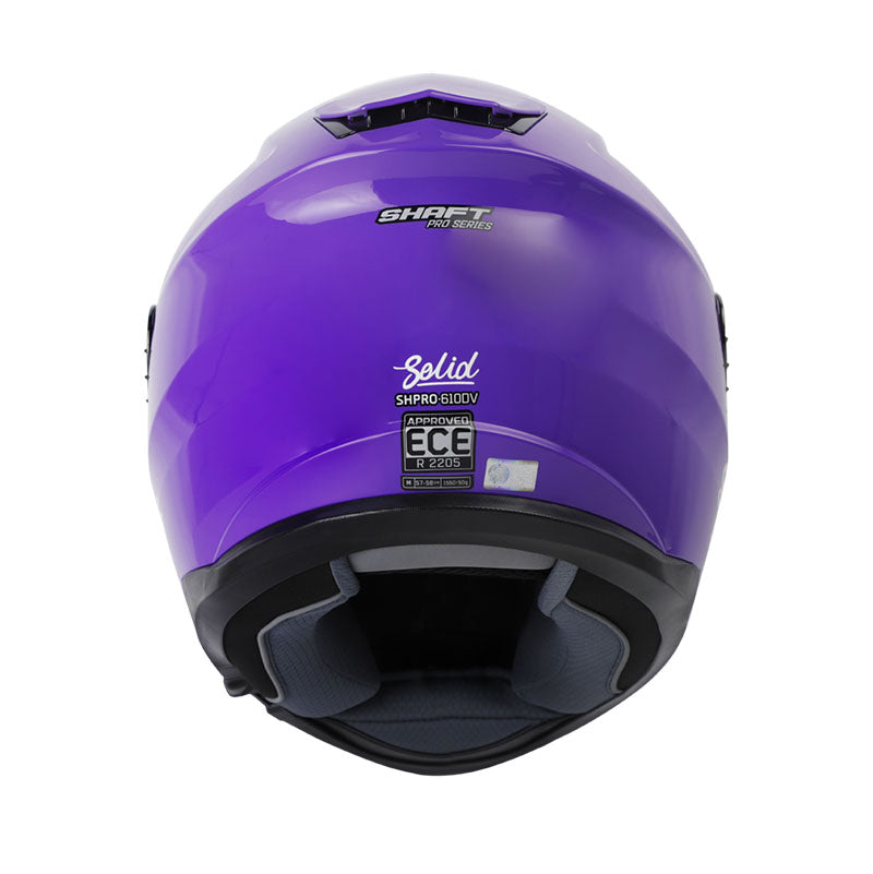 CASCO SHAFT SH-610DV PRO SOLID MORADO BLANCO VISOR IRIDIUM