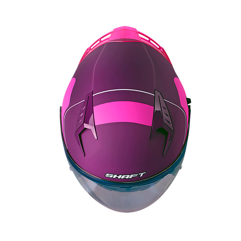 CASCO SHAFT SH-226SP FINE LINE MORADO OSCURO VISOR IRIDIUM