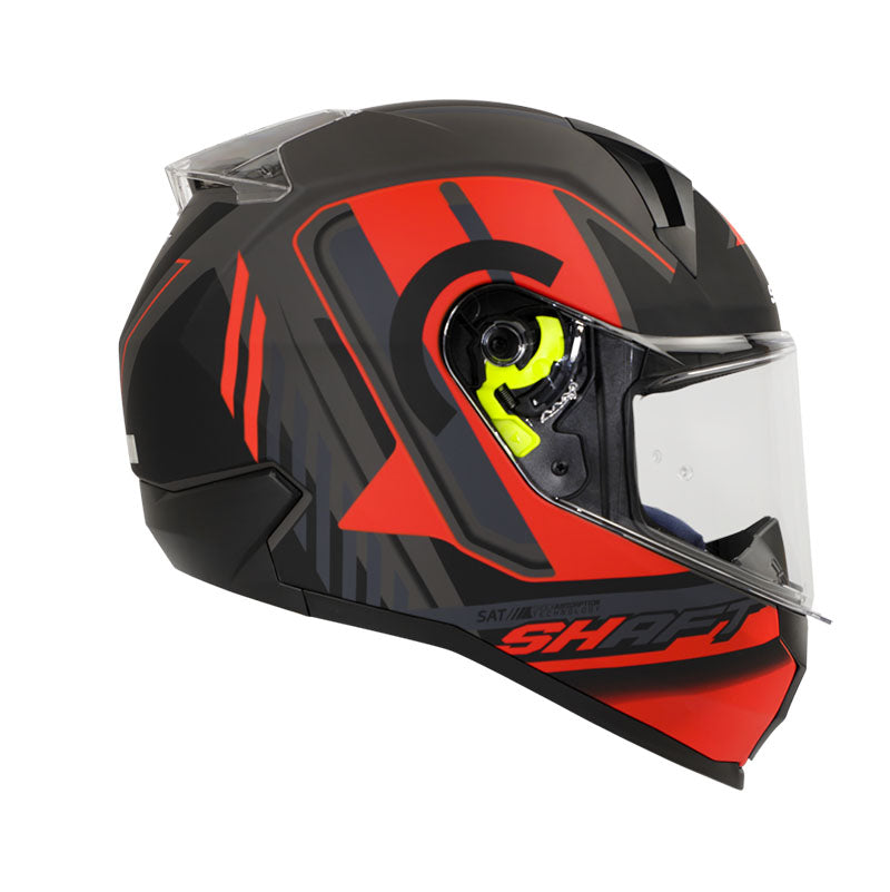 CASCO SHAFT SH-560 DRAME MATE NEGRO ROJO VISOR TRANSPARENTE