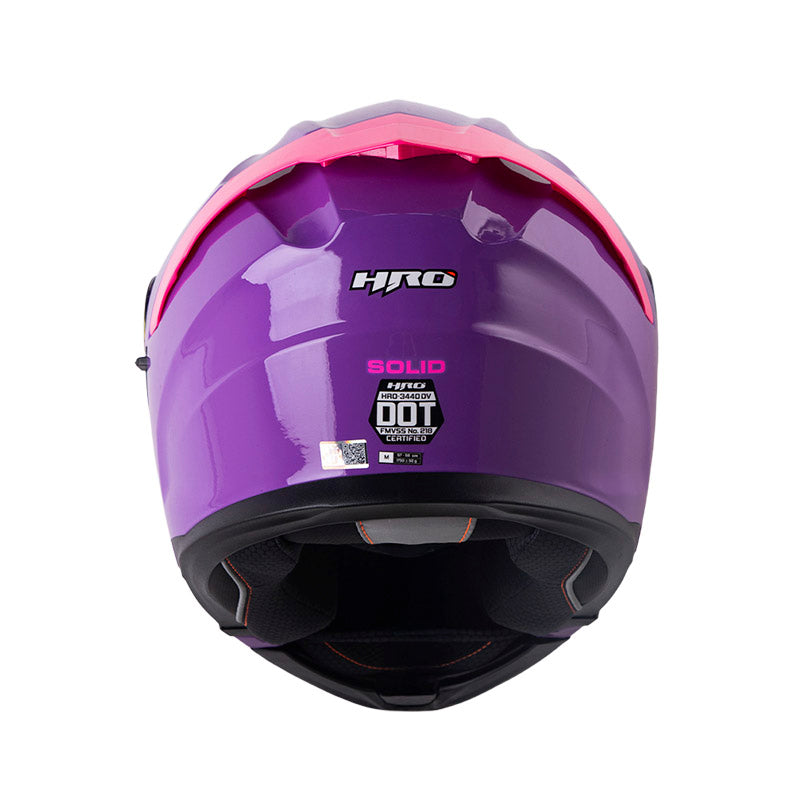 CASCO HRO HRO-3440 DV SOLID MORADO FUCSIA VISOR IRIDIUM MORADO