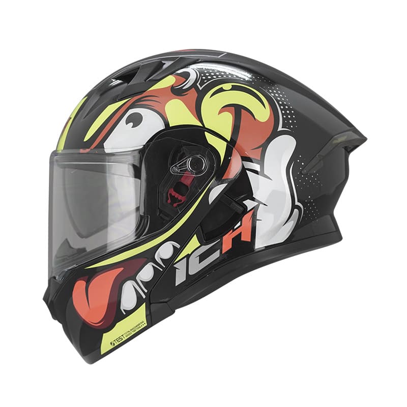 CASCO ICH ICH-3120DV NICE NEGRO AMARILLO NEON