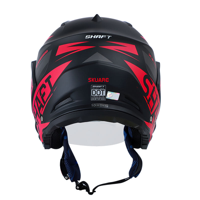 CASCO SHAFT SH-227 SKUARE MATE NEGRO ROJO