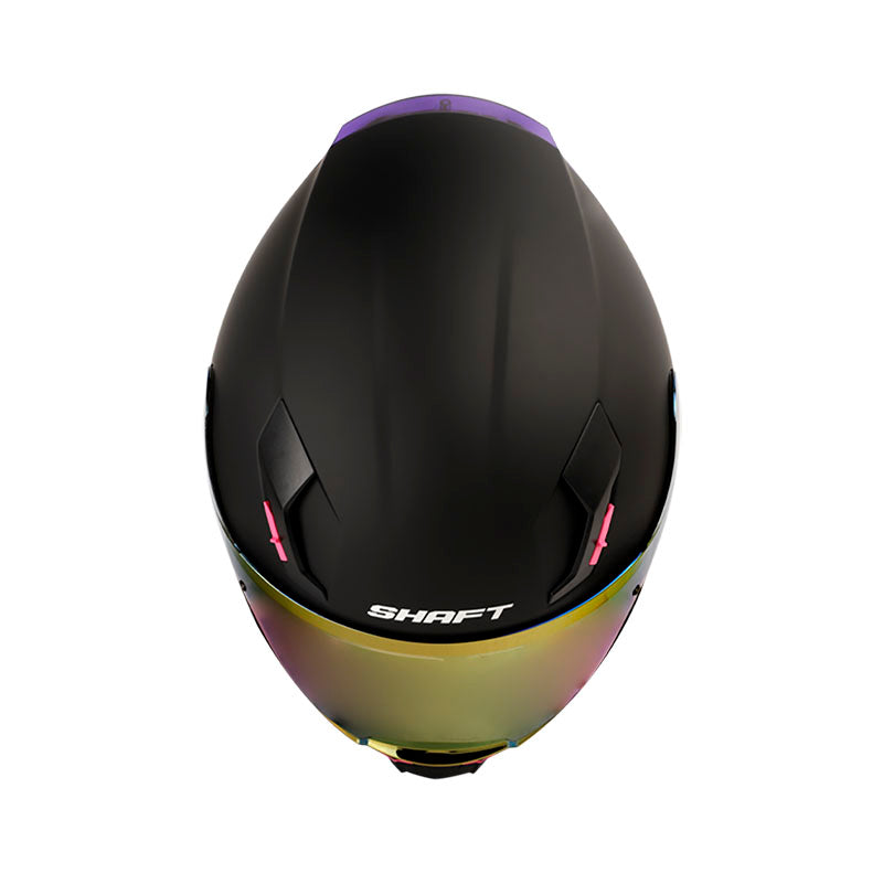 CASCO SHAFT SH-562 SOLID MATE NEGRO FUCSIA VISOR IRIDIUM