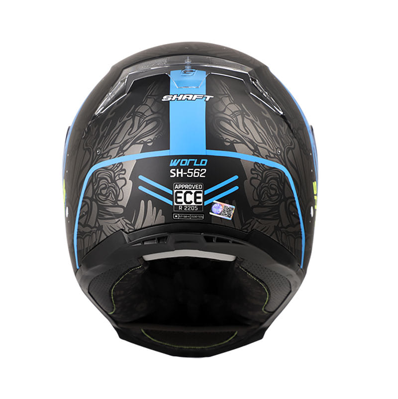 CASCO SHAFT SH-562 WORLD MATE NEGRO AZUL NEON