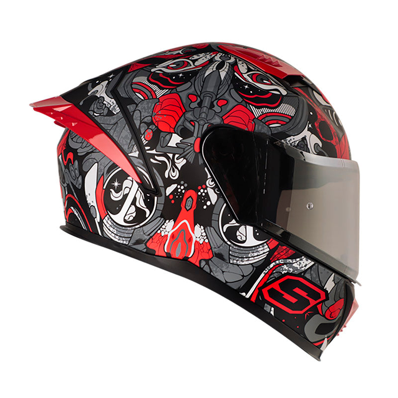 CASCO SHAFT SH-590SR ARS NOTORIA MATE NEGRO ROJO