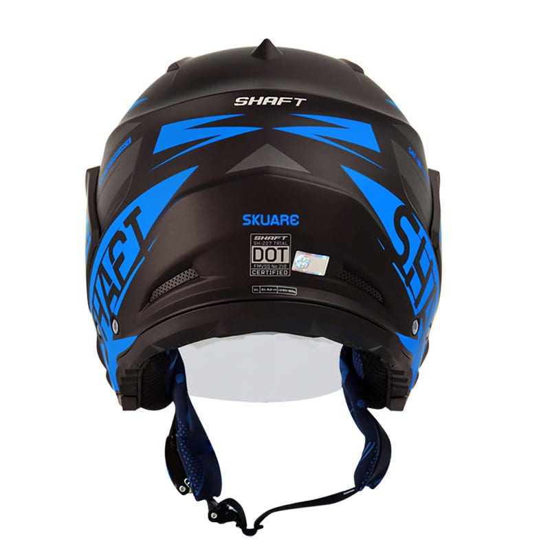 CASCO SHAFT SH-227 SKUARE MATE NEGRO AZUL