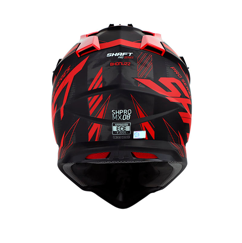 CASCO SHAFT SH-MX08 BHONUZZ MATE NEGRO ROJO