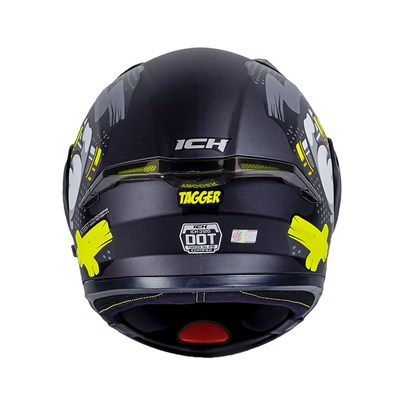 CASCO ICH ICH-3120DV TAGGER MATE NEGRO AMARILLO VISOR HUMO