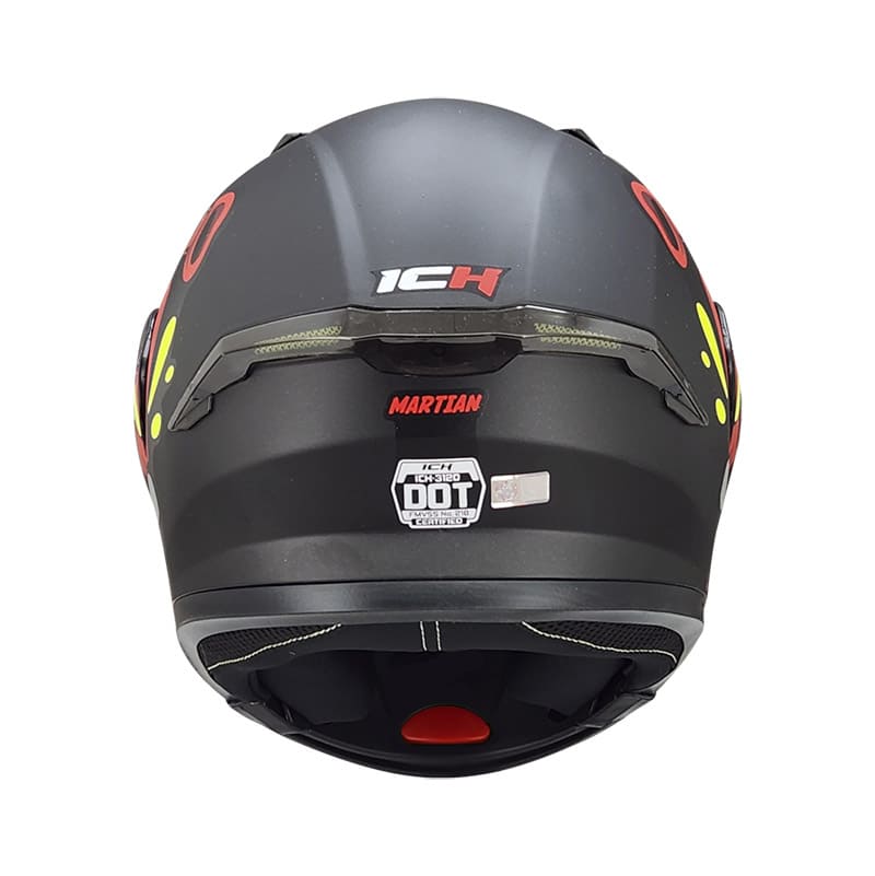 CASCO ICH ICH-3120DV MARTIAN MATE NEGRO ROJO