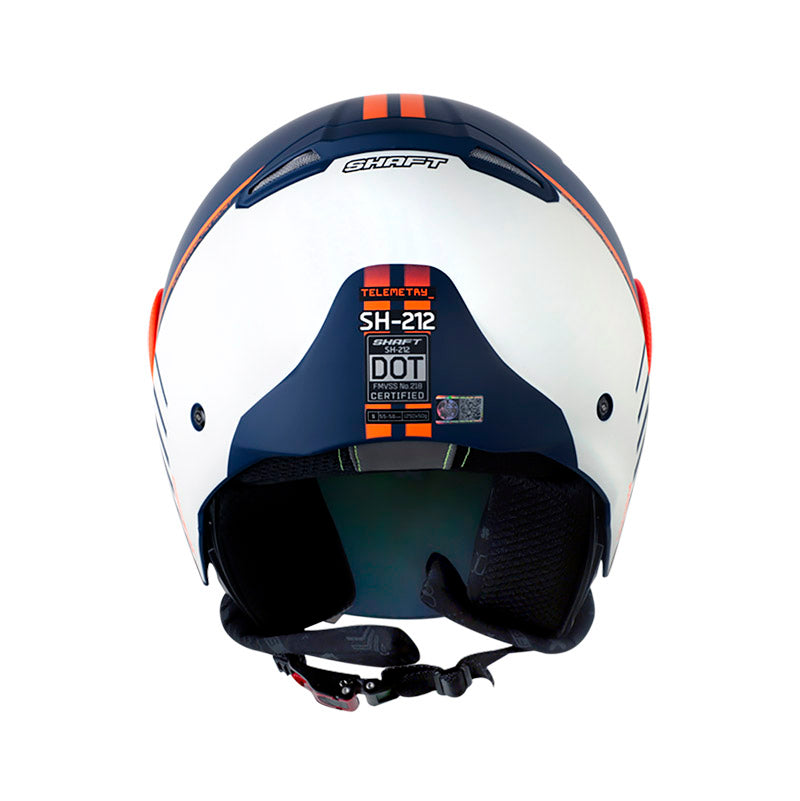 CASCO SHAFT SH-212 TELEMETRY MATE AZUL NARANJA VISOR NARANJA