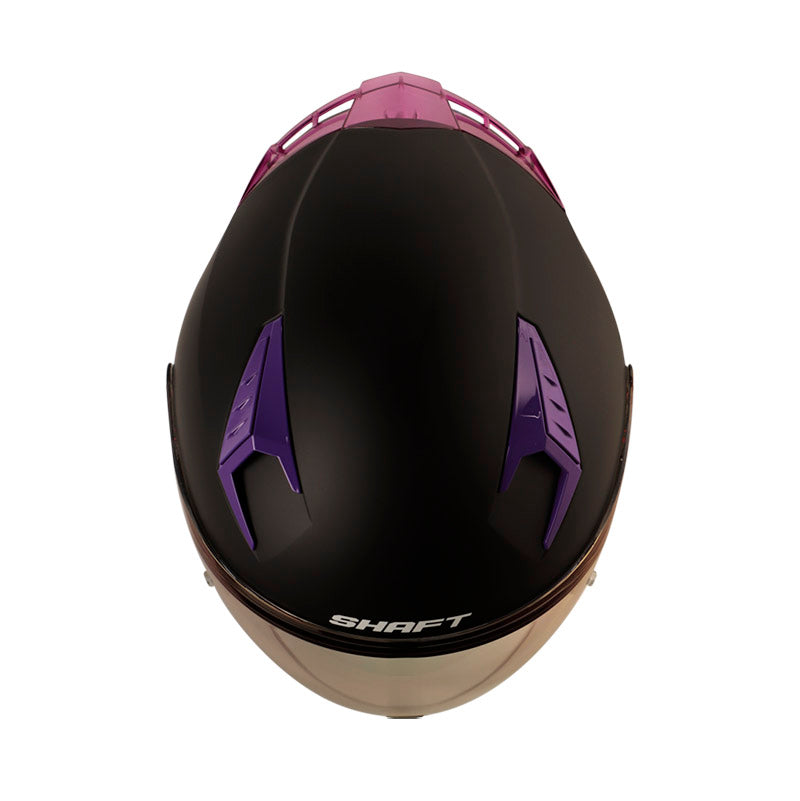 CASCO SHAFT SH-226GT SOLID MATE NEGRO MORADO VISOR MORADO
