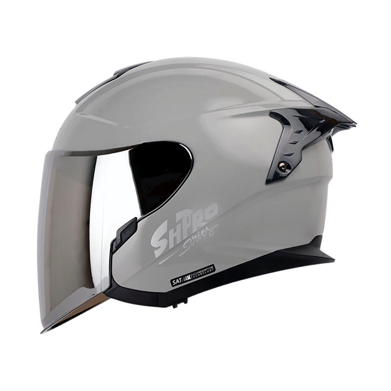 CASCO SHAFT SH-240DV PRO SOLID GRIS PLATA VISOR PLATA
