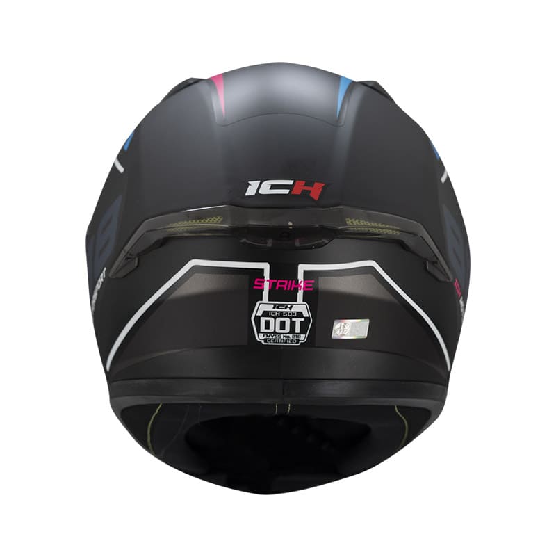 CASCO ICH ICH-503SP STRIKE MATE NEGRO FUCSIA NEON