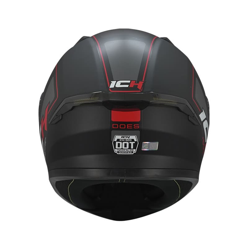 CASCO ICH ICH-503SP DOES MATE NEGRO ROJO
