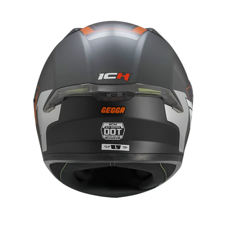 CASCO ICH ICH-503SP GEGGA MATE NEGRO NARANJA NEON