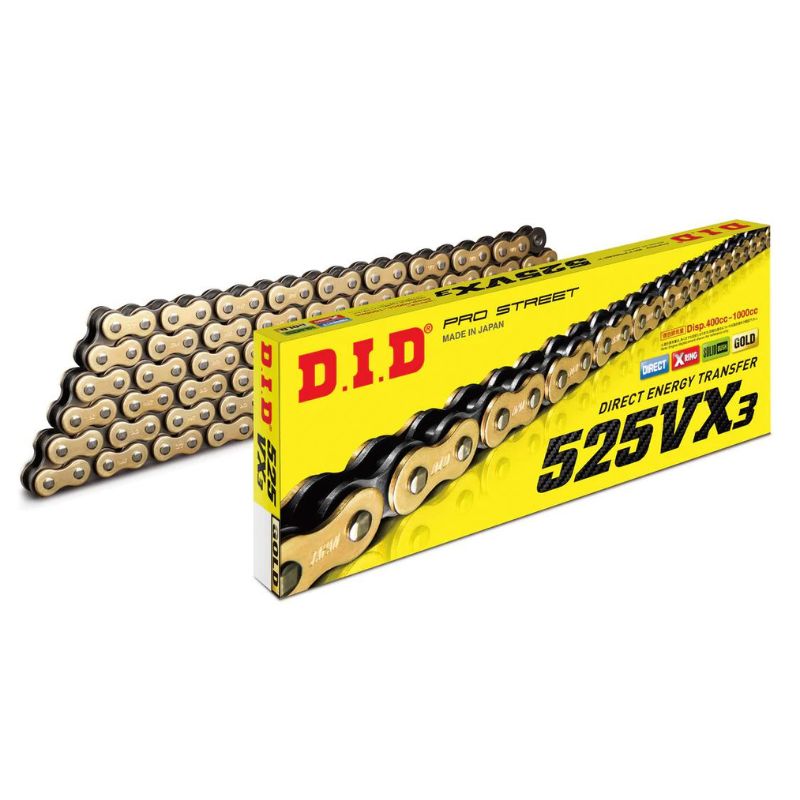 CADENA DID 525VX3-130ZB DORADA