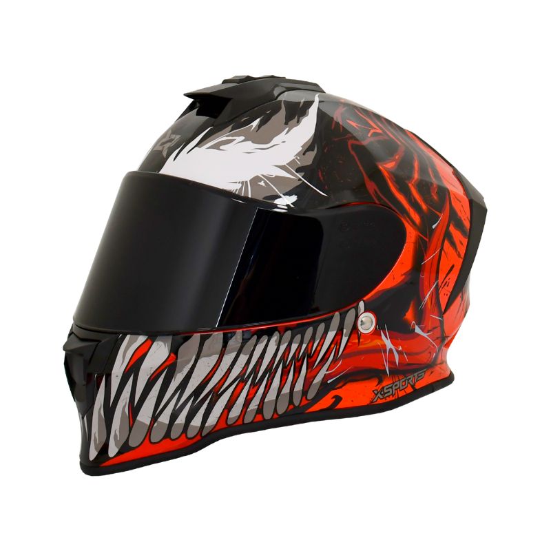 CASCO X-SPORTS V151 CARNAGE ROJO NEGRO VISOR HUMO