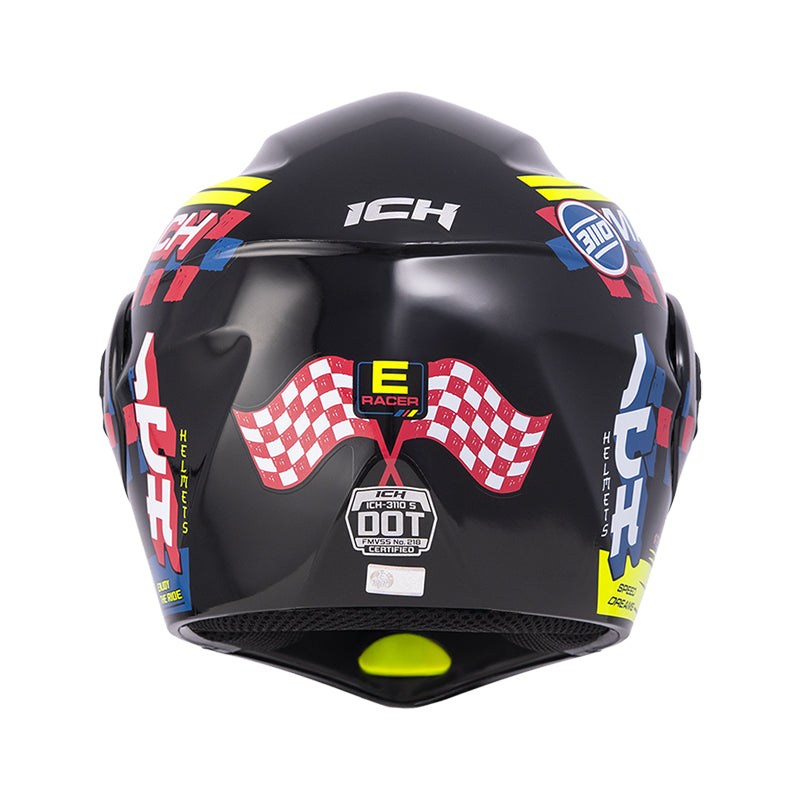CASCO ICH ICH-3110S ERACER NEGRO AMARILLO NEON