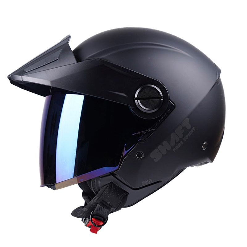 CASCO SHAFT SH-212 SOLID MATE NEGRO NEGRO7 IRIDIUM AZUL