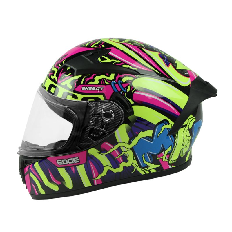 CASCO EDGE DENVER MOTOLOCO NEGRO AMARILLO NEON