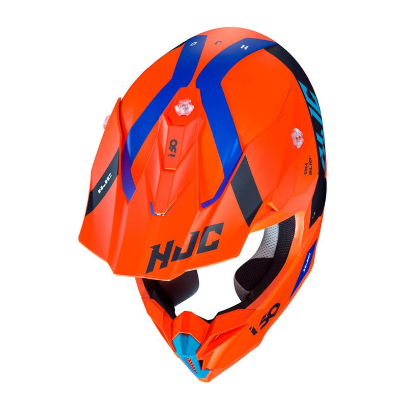 CASCO HJC I50 ERASED MATE NARANJA NEON AZUL