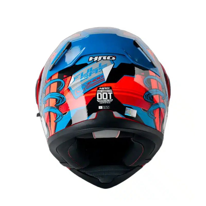 CASCO HRO HRO-3400DV FULL GAS NARANJA NEON AZUL IRIDIUM