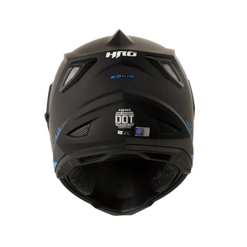 CASCO HRO HRO-MX330DV SOLID MATE NEGRO AZUL VISOIR IRIDIUM