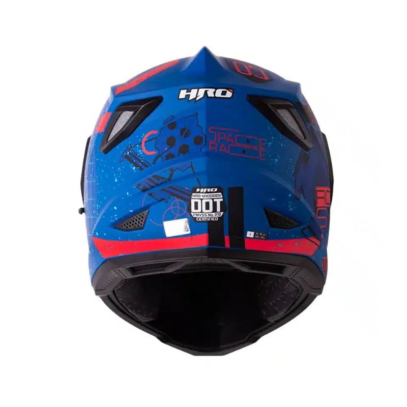 CASCO HRO HRO-MX330DV SPACE RACE MATE AZUL ROJO IRIDIUM