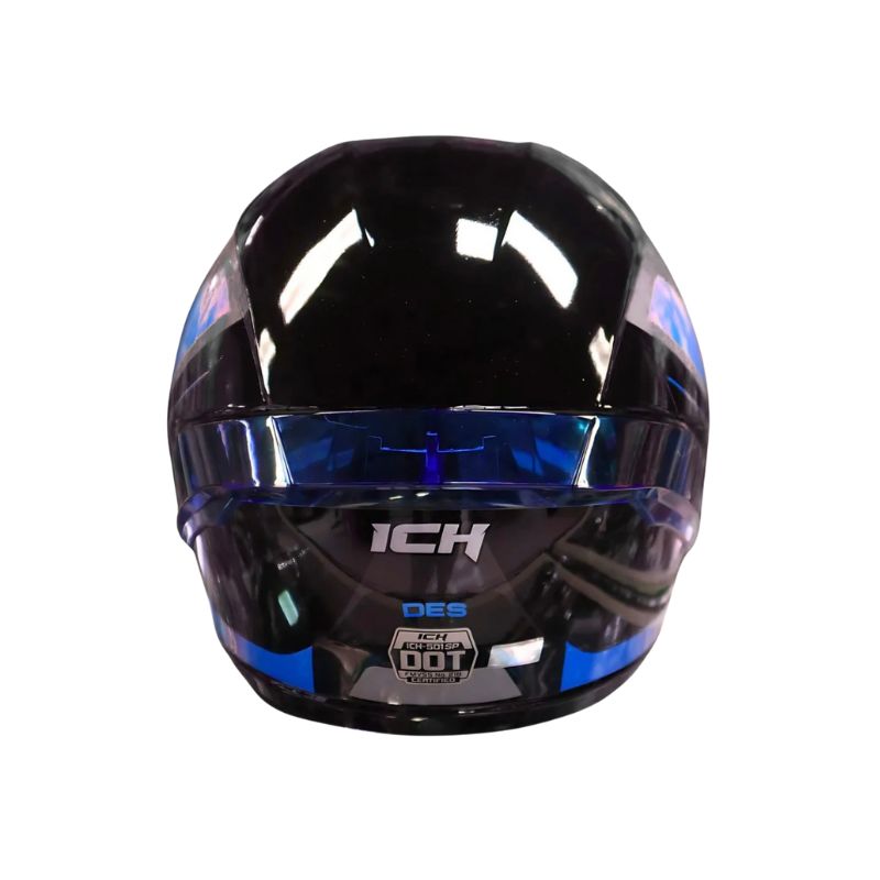 CASCO ICH-501SP DES NEGRO AZUL VISOR HUMO